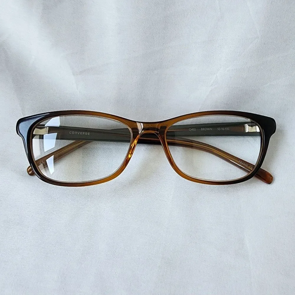 Converse Cat Eye Q402 Brown Full Rim Eye Glasses Medium M 52-16-135 FRAME ONLY